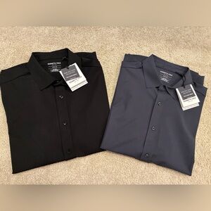 Kenneth Cole New York Men's Button down Heritage Knit Shirt Collection Bundle